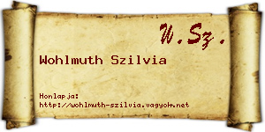 Wohlmuth Szilvia névjegykártya